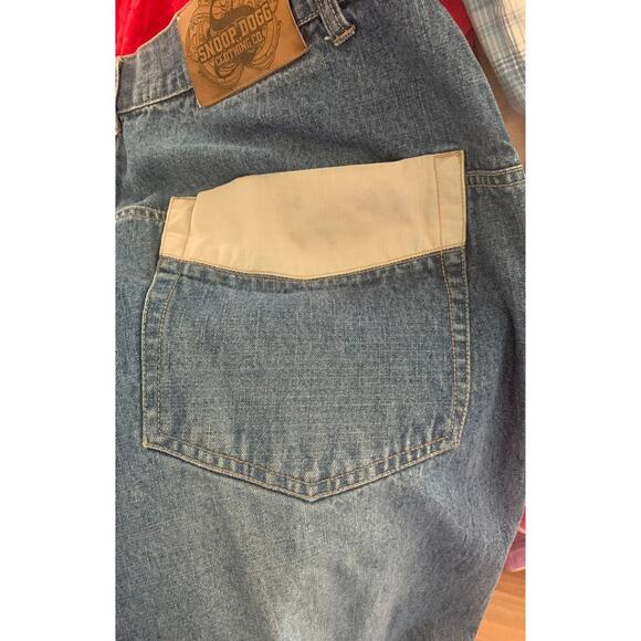 Vintage Snoop Dogg jeans mens size 38 y2k two tone rap straight leg grunge bagg - Picture 9 of 10